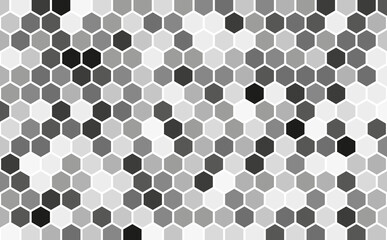 Vector seamless geometric pattern in grey tints. Grid of octagons. Modern stylish texture. Repeating geometric background. Abstract bg. Vector design. Monochrome background.