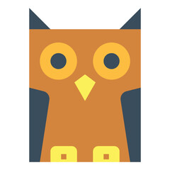 owl flat icon style