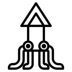squid line icon style