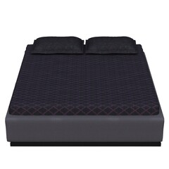 bed isolated on white background, interior furniture, , 3D illustration, cg render