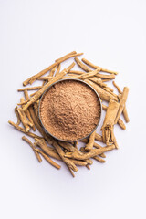 Ashwagandha or Aswaganda OR Indian Ginseng is an Ayurveda medicine in stem and powder form
