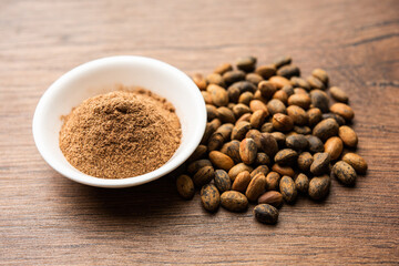 Jamalgota or Jayapala - Croton tiglium seed is an Ayurvedic medicine also known as purging croton © StockImageFactory