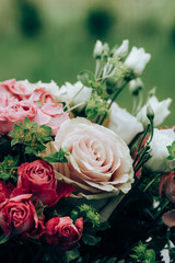 Bouquet de fleurs  en gros plan