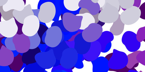 Light pink, blue vector backdrop with chaotic shapes.