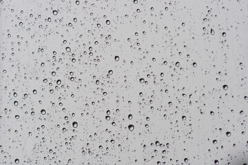 Raindrops on glass
