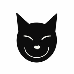 black cat, black cat's face,smile,eyes,nose,mouth,ears,animal,feline family,predators,black cat's head,cat smiles black cat face