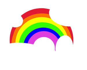 Rainbow color.rainbow in abstract style.decorative art. creative vector illustration