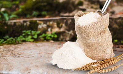 Yellow grain on the desk for agriculture concept