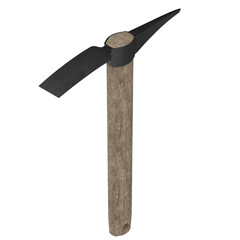 3d rendering illustration of a pick mattock ax