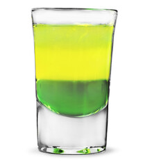 Alcohol in Shot Glass Isolated