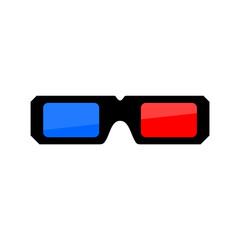 3d glasses doodle icon. Object for movie night.