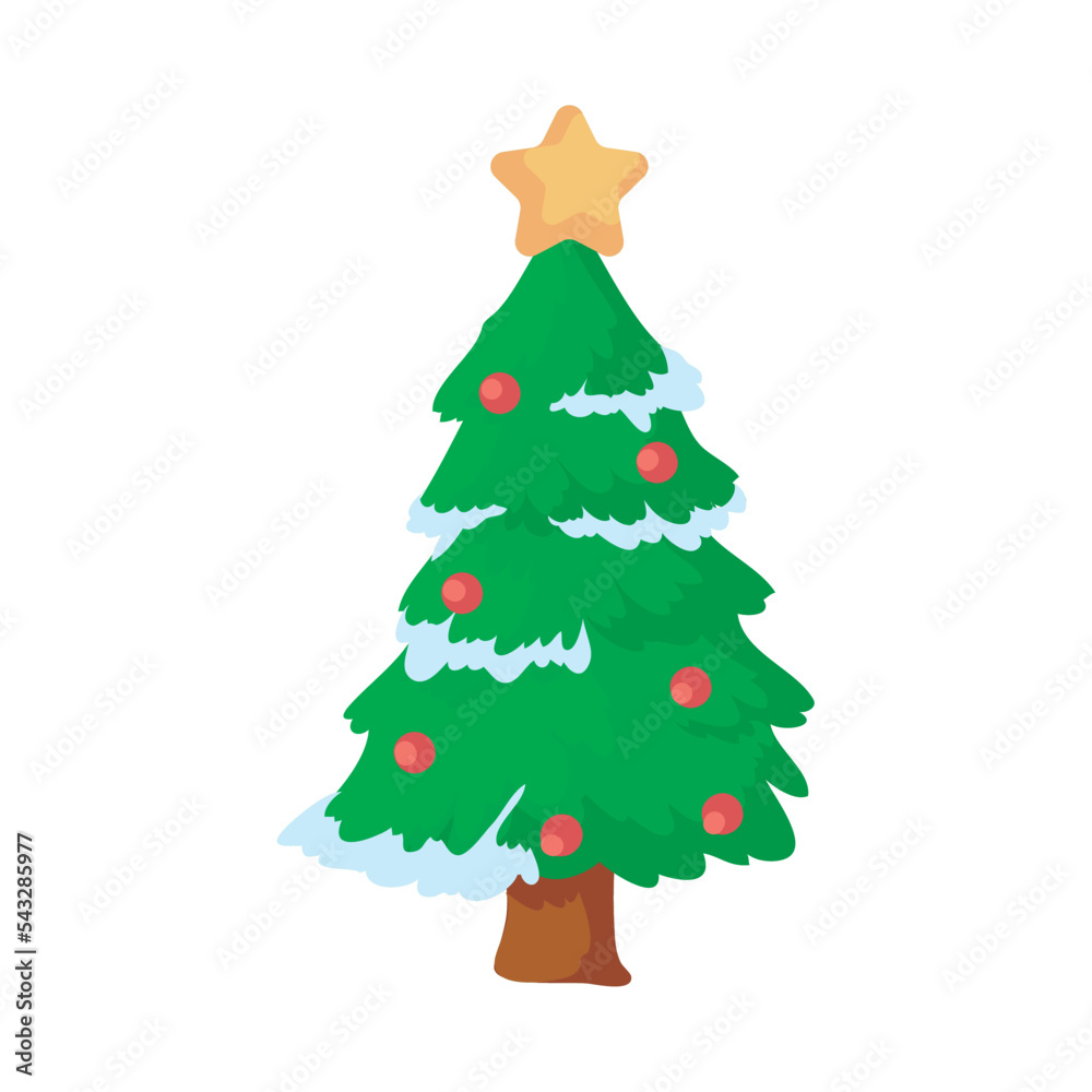 Poster colored christmas tree