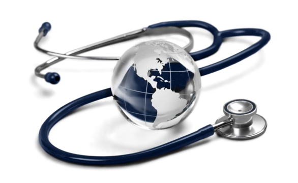 Glass Globe and Stethoscope