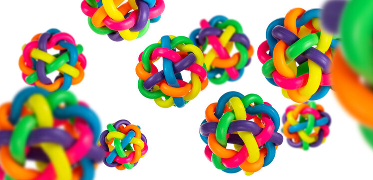 Abstract background of bright plastic balls. - Powered by Adobe