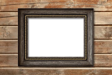 Beautiful wooden frame for pictures on the wall