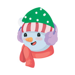 christmas snowman face