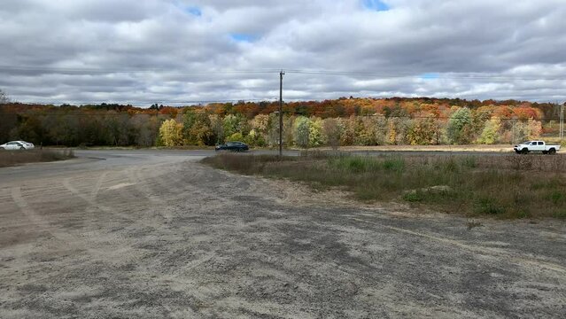 Laurentian Forest landscape in autumn, Quebec, Canda