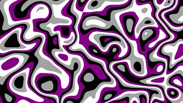 Vector liquid asexual flag. Abstract background for LGBT pride month. Modern decorative illustration