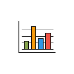 Business bars graphic outline icon. Element of finance illustration icon. signs, symbols can be used for web, logo, mobile app, UI, UX