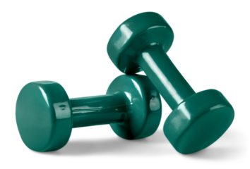 Green classic dumbbells, Sports Equipment