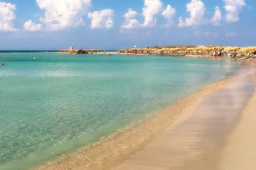 Schapenvacht deken met foto Elafonissi Strand, Kreta, Griekenland Elafonissi Beach, Kreta, Griekenland