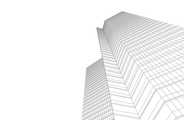 Obraz na płótnie Canvas Modern architecture 3d illustration