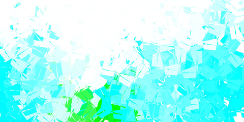 Light blue, green vector triangle mosaic template.