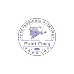 Professional painting premium creative logo design vector