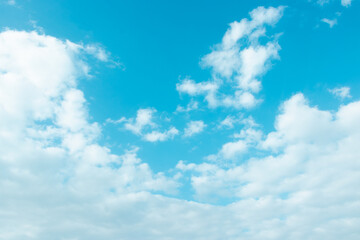 Naklejka na ściany i meble White clouds in blue sky in the morning 