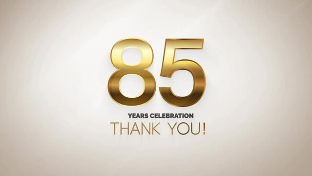85 Anniversary Greeting Text Animation