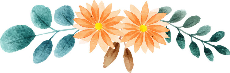 orange lily isolated on white