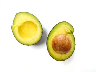 avocado isolated on white background