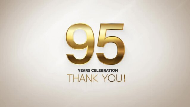 95 Anniversary Greeting Text Animation