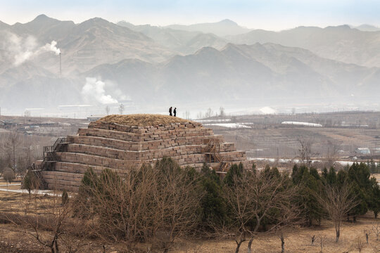 JI'AN, JILIN PROVINCE, CHINA: mausoleum of King Jangsu (Tomb of the General), UNESCO World Heritage Site nammed Capital Cities and Tombs of the Ancient Koguryo Kingdom