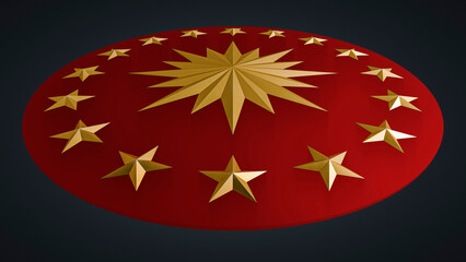 3D Rendering of Presidential Seal of Turkey