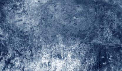 Beautiful Abstract Grunge Decorative Navy Blue Dark Stucco Wall Background. Art Rough Stylized Texture Banner With Space For Text