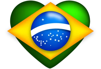 Fotobehang brasil rumo ao hexa, brasil na copa, torcida brasileira, amor pelo brasil, patriota brasil, brasil, bandeira do brasil 3D, brasil no coração, verde e amarelo © Manoel