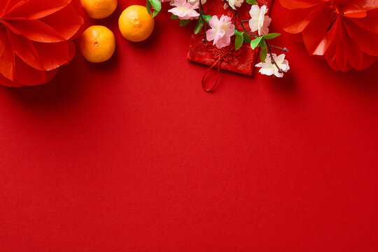 Red envelope chinese new year related flat style Vector Image