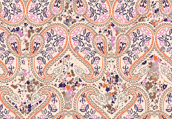 modern abstract paisley pattern for textiles and decoration