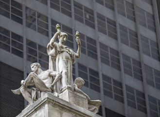 Statue Outside of the New York State Supreme Court in Manhattan