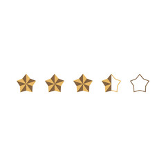 Gold Luxury Curve Star Rating 4