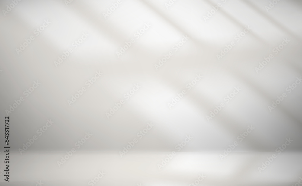 Poster Bright Studio with floor and light of a window. Vector 3d illustration with shadow overlay effect
