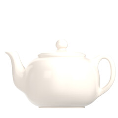 3d rendering illustration of a porcelain teapot