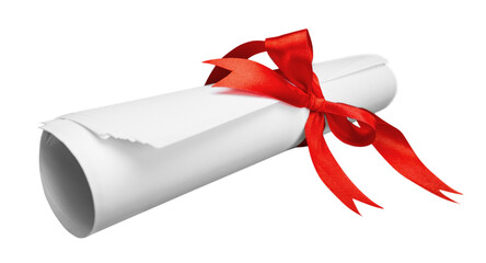 Document with Red Ribbon