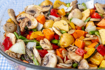 Hot vegetable salad