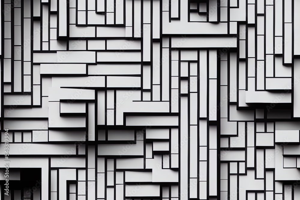 Poster seamless alternate vertical bar in hexagonal shape pattern monochrome texture background.