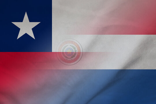Chile and Paraguay state flag international contract PRY CHN