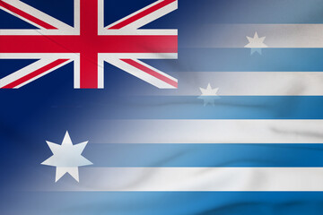 Australia and Greece national flag international relations GRC AUS