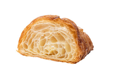 fresh croissant on transparent png