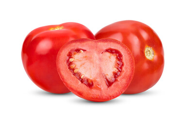 Fresh red tomato isolated on transparent png
